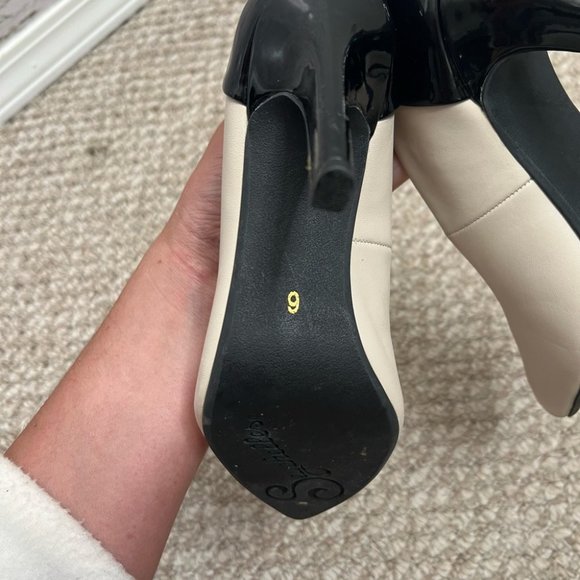 Seychelles white black pumps heels size 6 - Picture 7 of 9